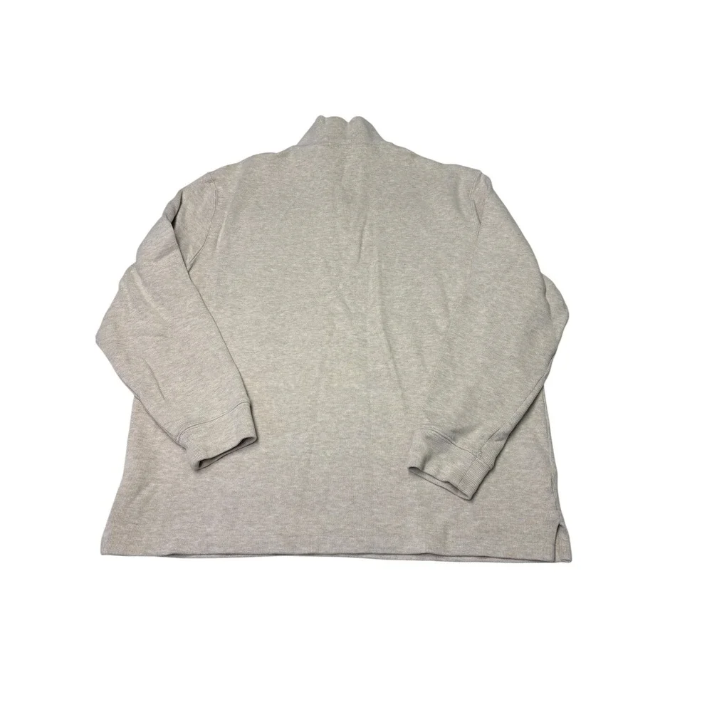 Polo Ralph Lauren‎ Mens XL Quarter Zip Pullover Sweater Heather Gray Cotton Pony